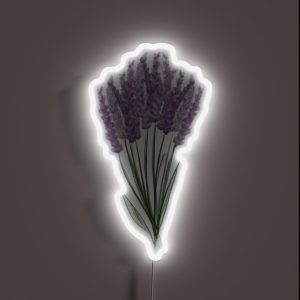 Large Lavender Bunch RGB Neon Sign