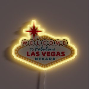 Las Vegas Design Welcome To Fabulous Las Vegas Nevada RGB Neon Sign