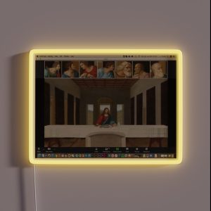 Last Supper Zoom Call Meme RGB Neon Sign
