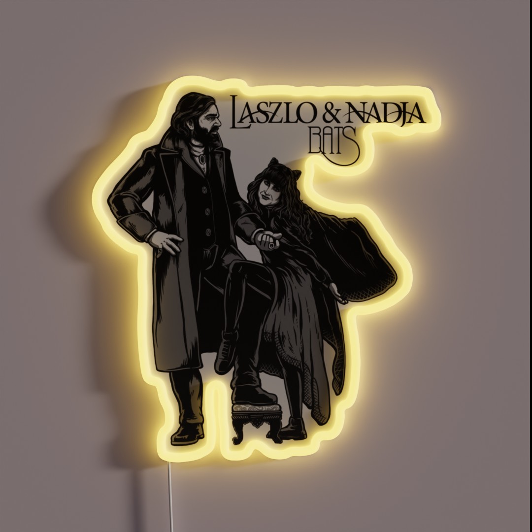 Laszlo And Nadja Album Cover RGB Neon Sign Laszlo And Nadja Album Cover RGB Neon Sign
