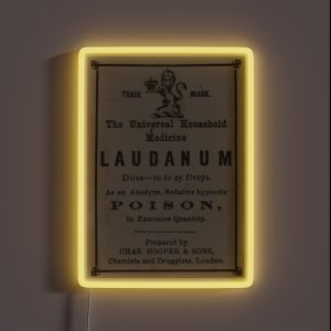 Laudanum Pharmacy Apothecary Victorian Label RGB Neon Sign