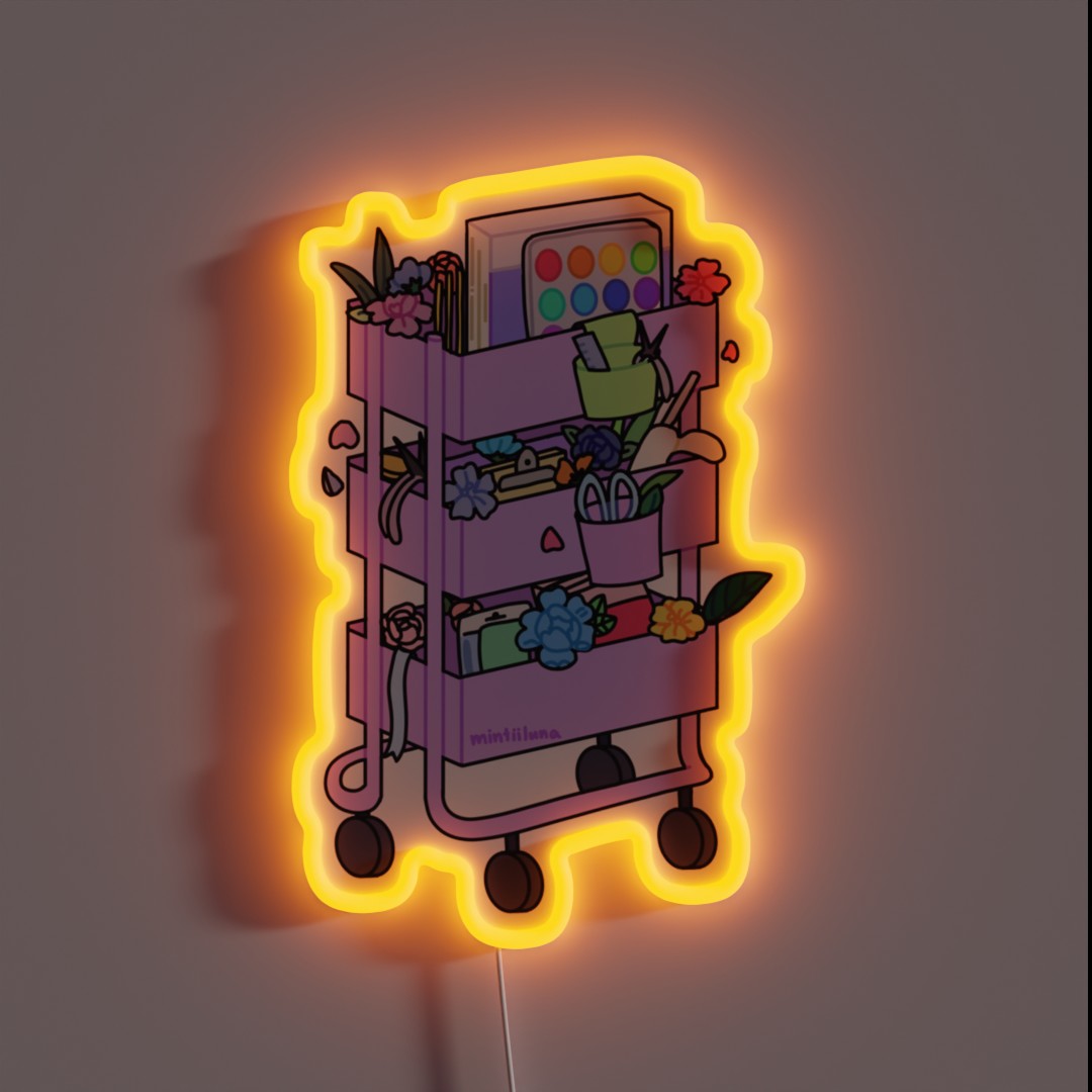 Lavender Craft Cart RGB Neon Sign Lavender Craft Cart RGB Neon Sign
