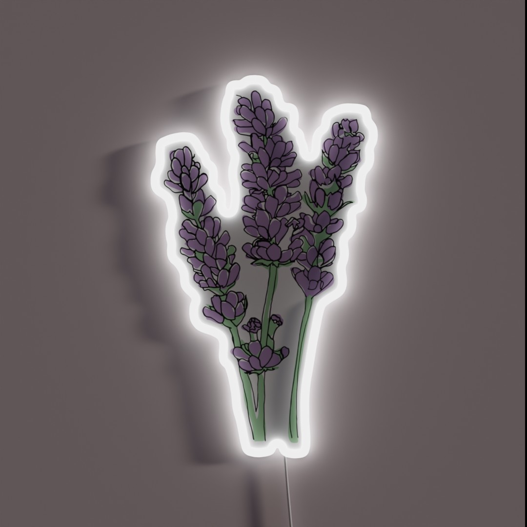 Lavender Illustration RGB Neon Sign Lavender Illustration RGB Neon Sign