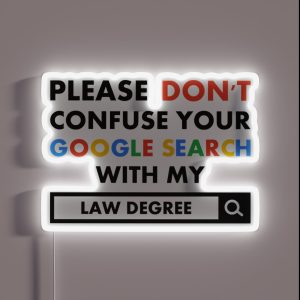 Law Degree RGB Neon Sign