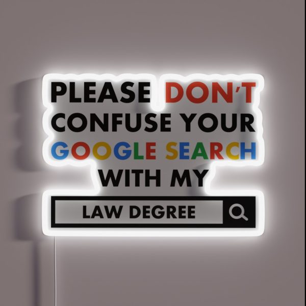 Law Degree RGB Neon Sign
