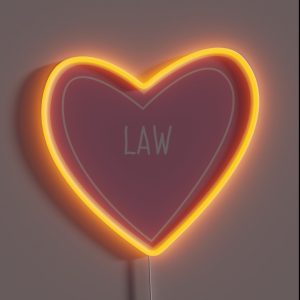 Law Heart RGB Neon Sign