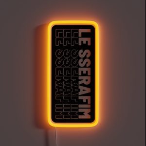 LE SSERAFIM Typography RGB Neon Sign