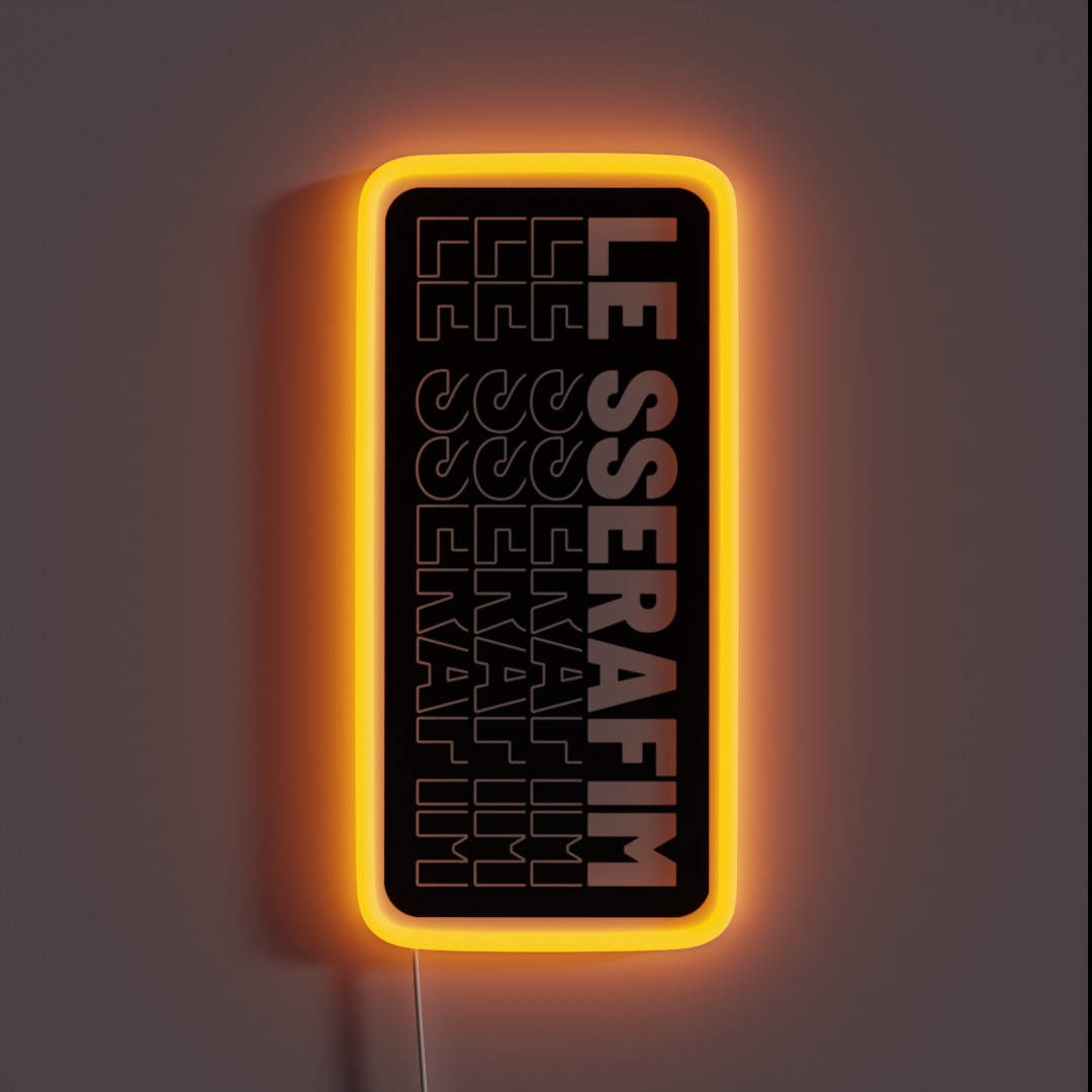 LE SSERAFIM Typography RGB Neon Sign LE SSERAFIM Typography RGB Neon Sign