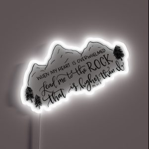 Lead Me To The Rock RGB Neon Sign Lead Me To The Rock RGB Neon Sign