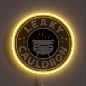 Leaky Cauldron Gold RGB Neon Sign
