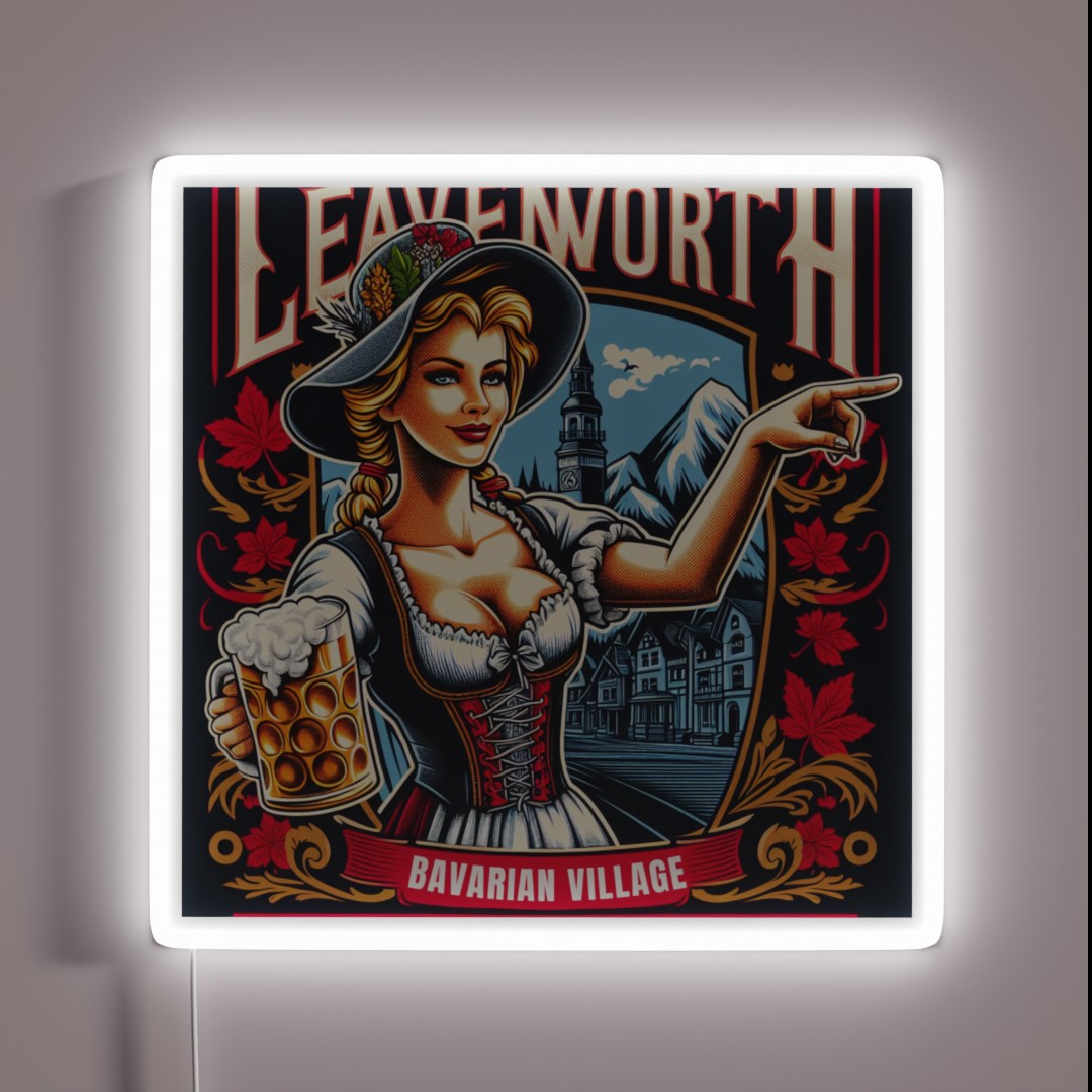 Leavenworth Four Season Wonderland In RGB Neon Sign Leavenworth Four Season Wonderland In RGB Neon Sign