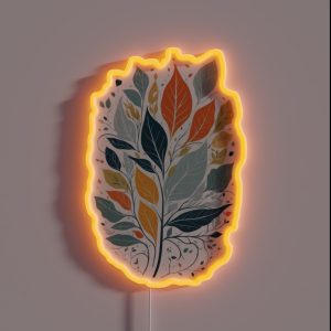 Leaves In Autumn RGB Neon Sign