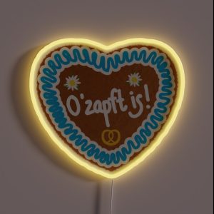 Lebkuchenherz Gingerbread Heart RGB Neon Sign