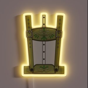 Lederhosen Costume Oktoberfest German Festival Lederhosen Gear RGB Neon Sign