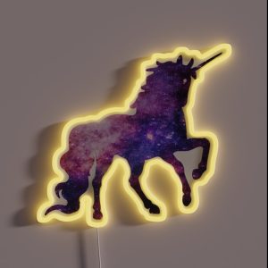 Legendary Animals Milky Way Galaxy Unicorn Outer Space Fairy Tale Galloping Unicorn Silhouette RGB Neon Sign Legendary Animals Milky Way Galaxy Unicorn Outer Space Fairy Tale Galloping Unicorn Silhouette RGB Neon Sign
