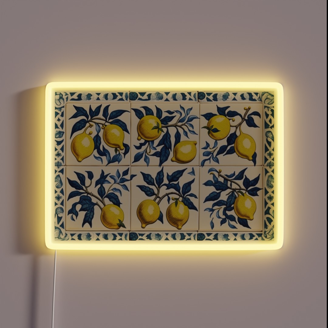 Lemon Tile Pattern RGB Neon Sign Lemon Tile Pattern RGB Neon Sign