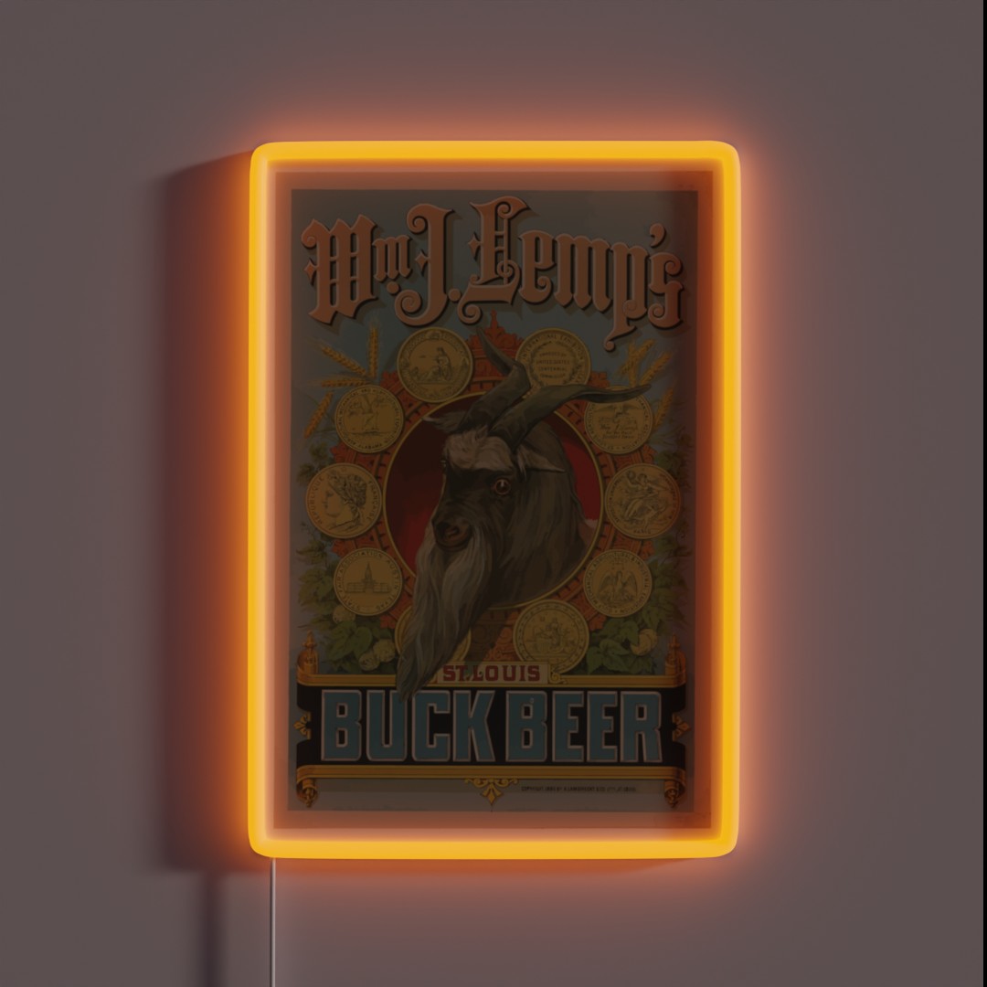 Lemp S St Louis Buck Beer RGB Neon Sign Lemp S St Louis Buck Beer RGB Neon Sign