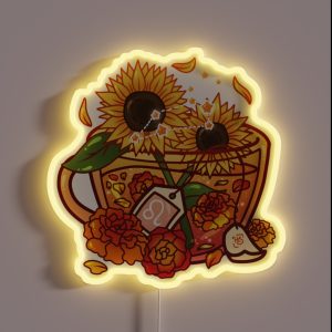 Leo Zodiac Teacup RGB Neon Sign