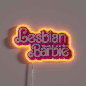 Lesbian Barbie Logo Barbie The Movie Style RGB Neon Sign Lesbian Barbie Logo Barbie The Movie Style RGB Neon Sign
