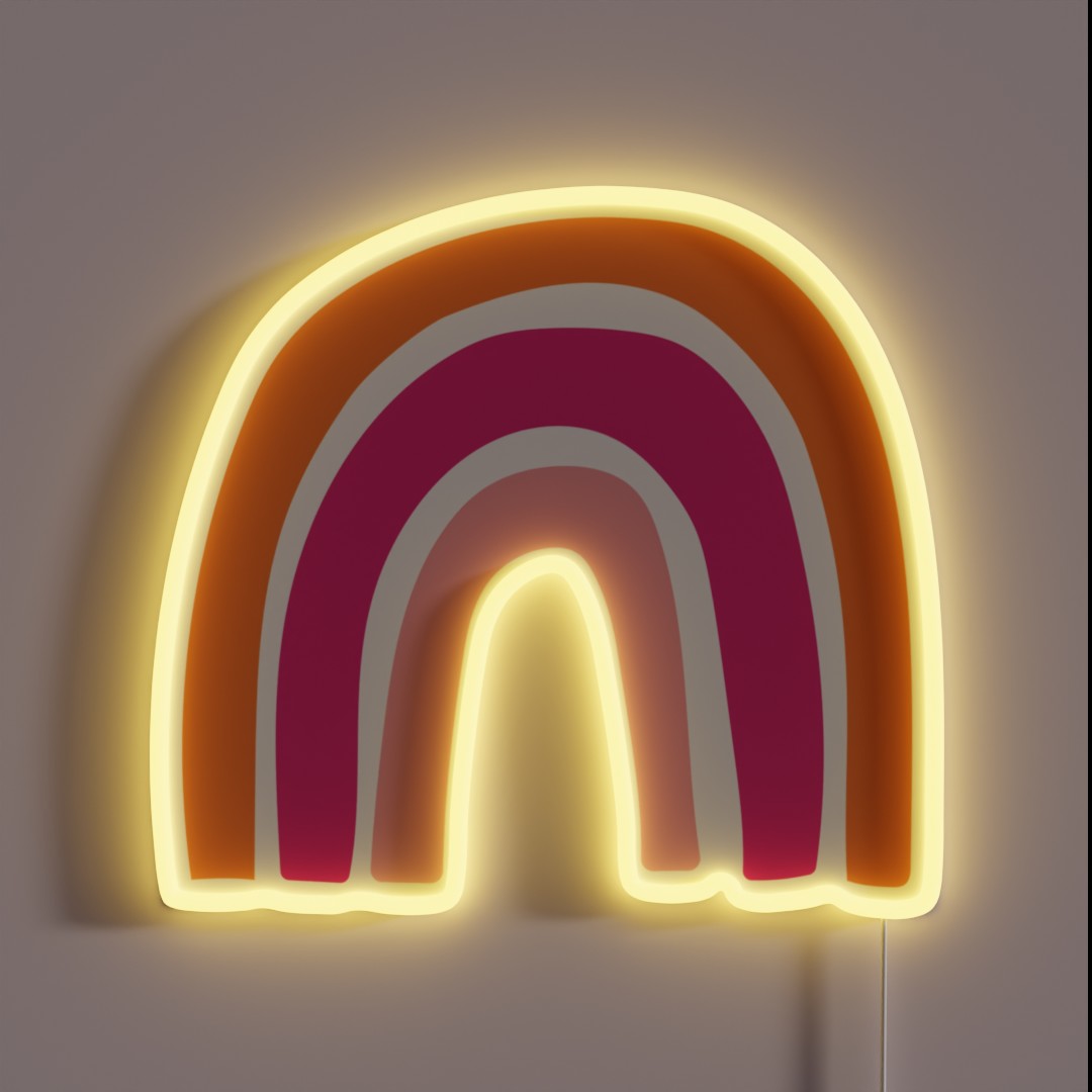 Lesbian Flag Rainbow RGB Neon Sign Lesbian Flag Rainbow RGB Neon Sign
