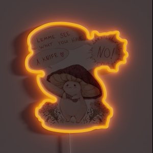 Let Me See What You Have Little Mushroom Text RGB Neon Sign