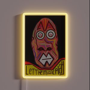 Let The Music Play RGB Neon Sign