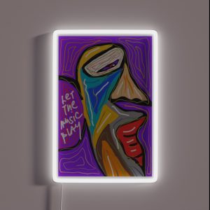 Let The Music Play RGB Neon Sign