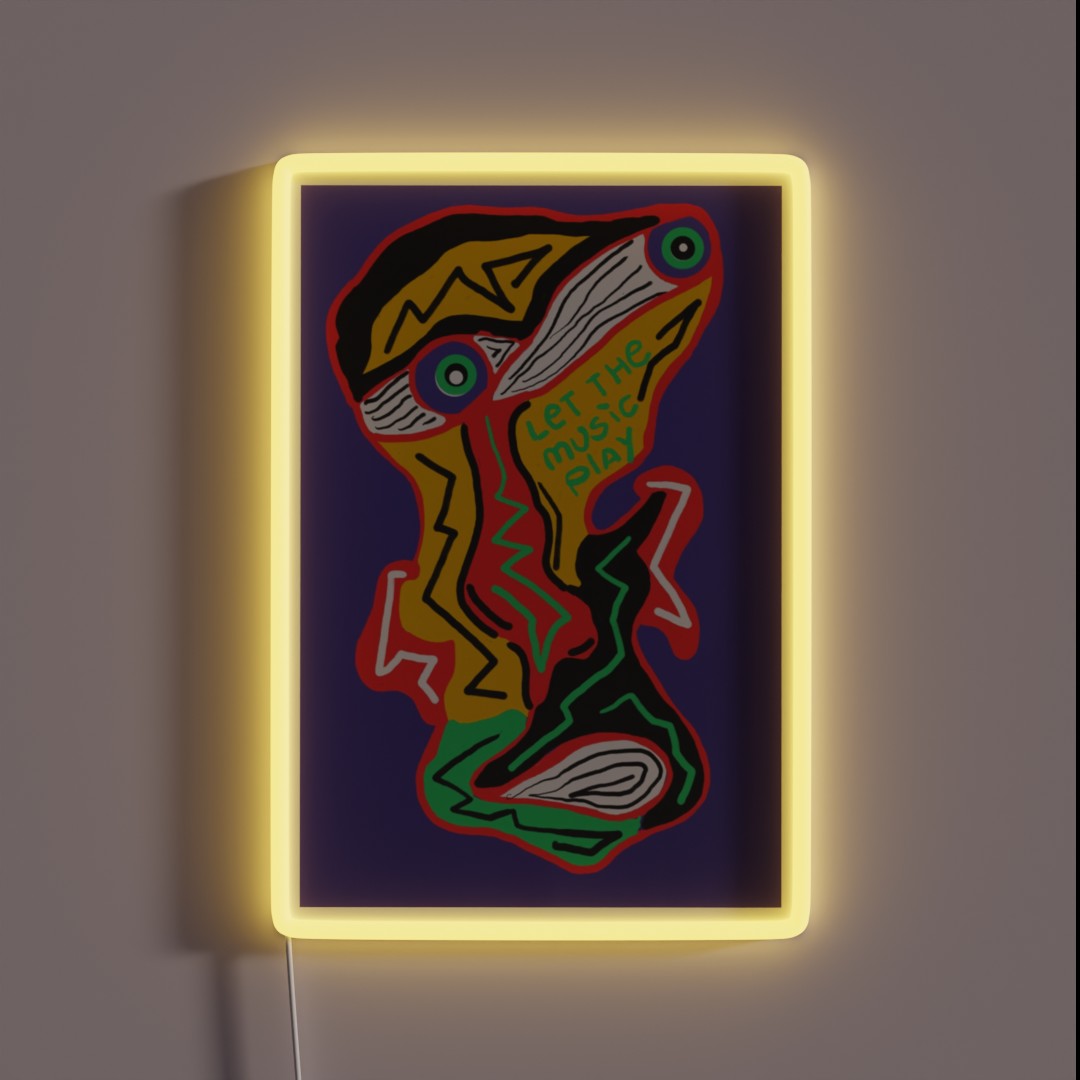 Let The Music Play RGB Neon Sign Let The Music Play RGB Neon Sign