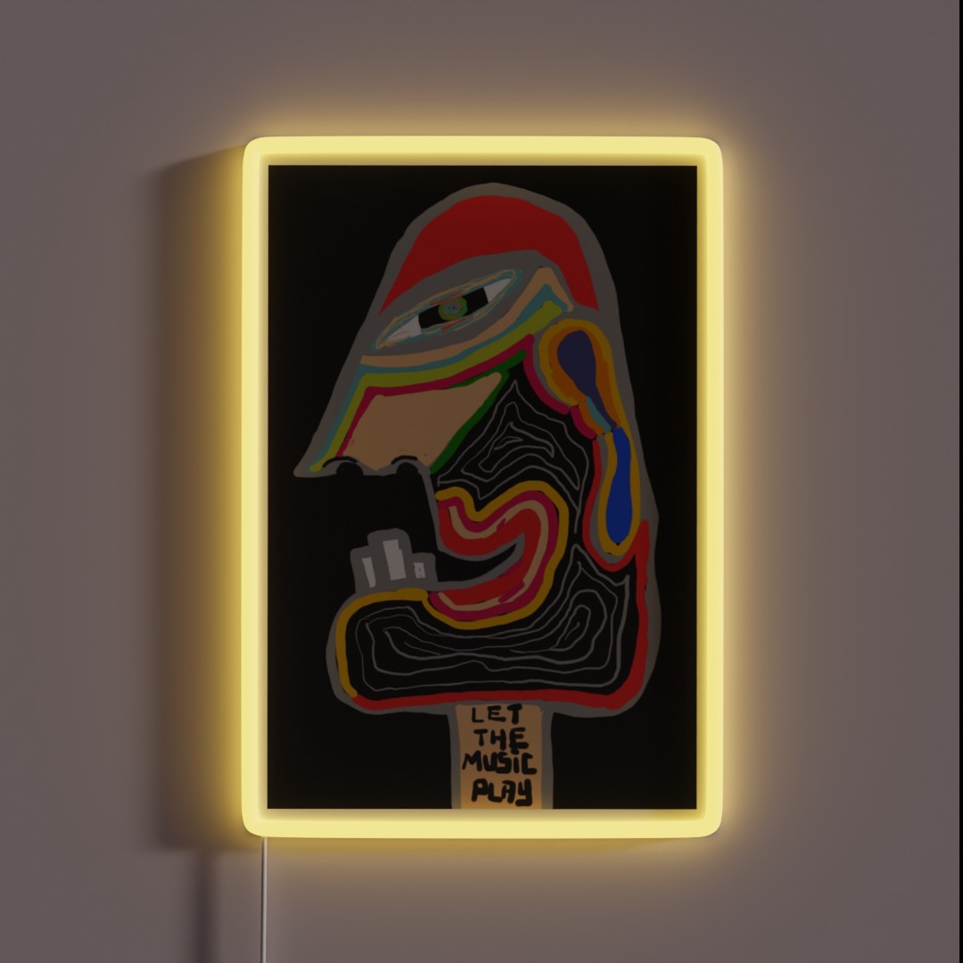 Let The Music Play RGB Neon Sign Let The Music Play RGB Neon Sign