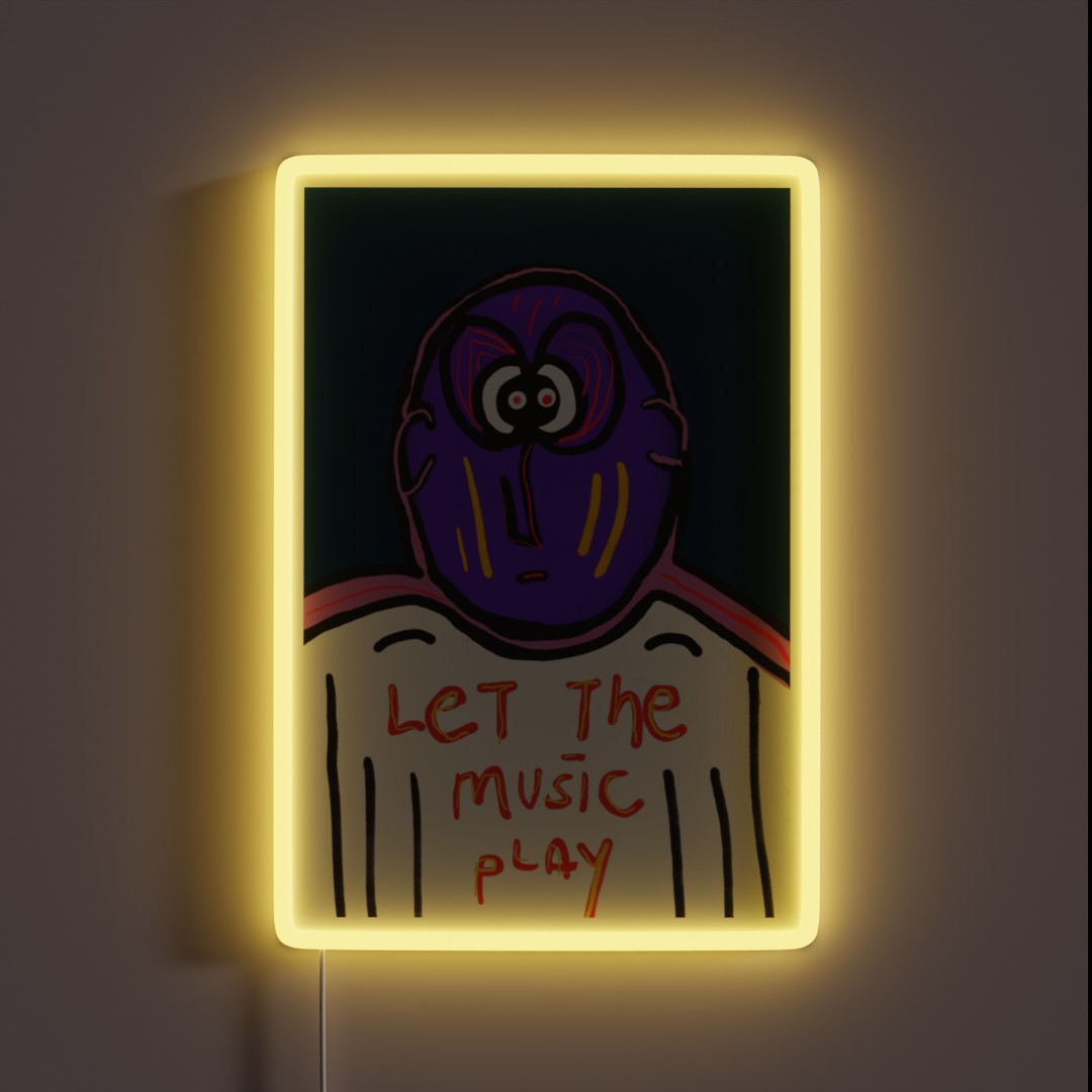 Let The Music Play RGB Neon Sign Let The Music Play RGB Neon Sign
