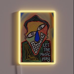 Let The Music Play RGB Neon Sign