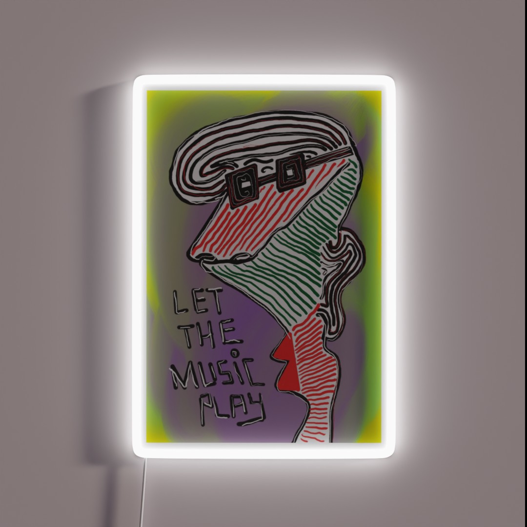 Let The Music Play RGB Neon Sign Let The Music Play RGB Neon Sign