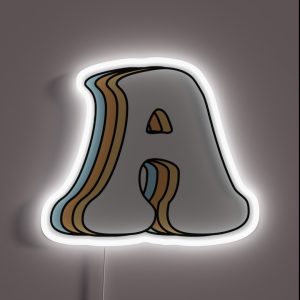 Letter A RGB Neon Sign