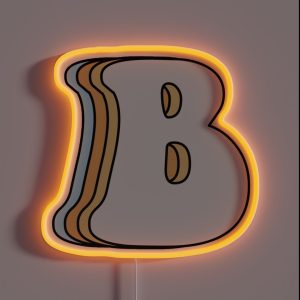 Letter B RGB Neon Sign