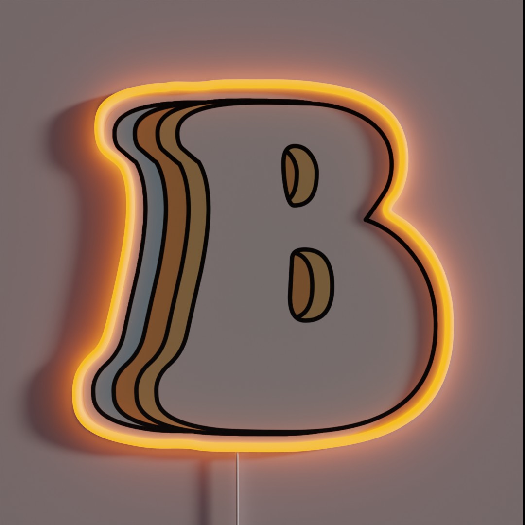 Letter B RGB Neon Sign Letter B RGB Neon Sign
