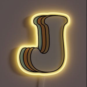 Letter J RGB Neon Sign