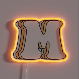 Letter M RGB Neon Sign