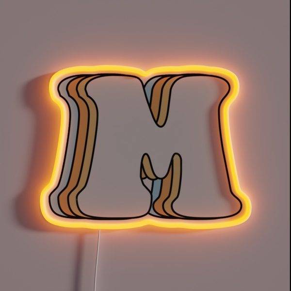 Letter M RGB Neon Sign