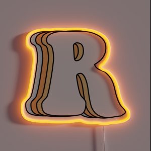 Letter R RGB Neon Sign
