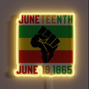 Liberation Commemoration Juneteenth Jubilee RGB Neon Sign