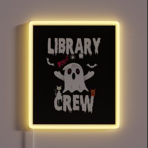 Library Boo Crew RGB Neon Sign Library Boo Crew RGB Neon Sign
