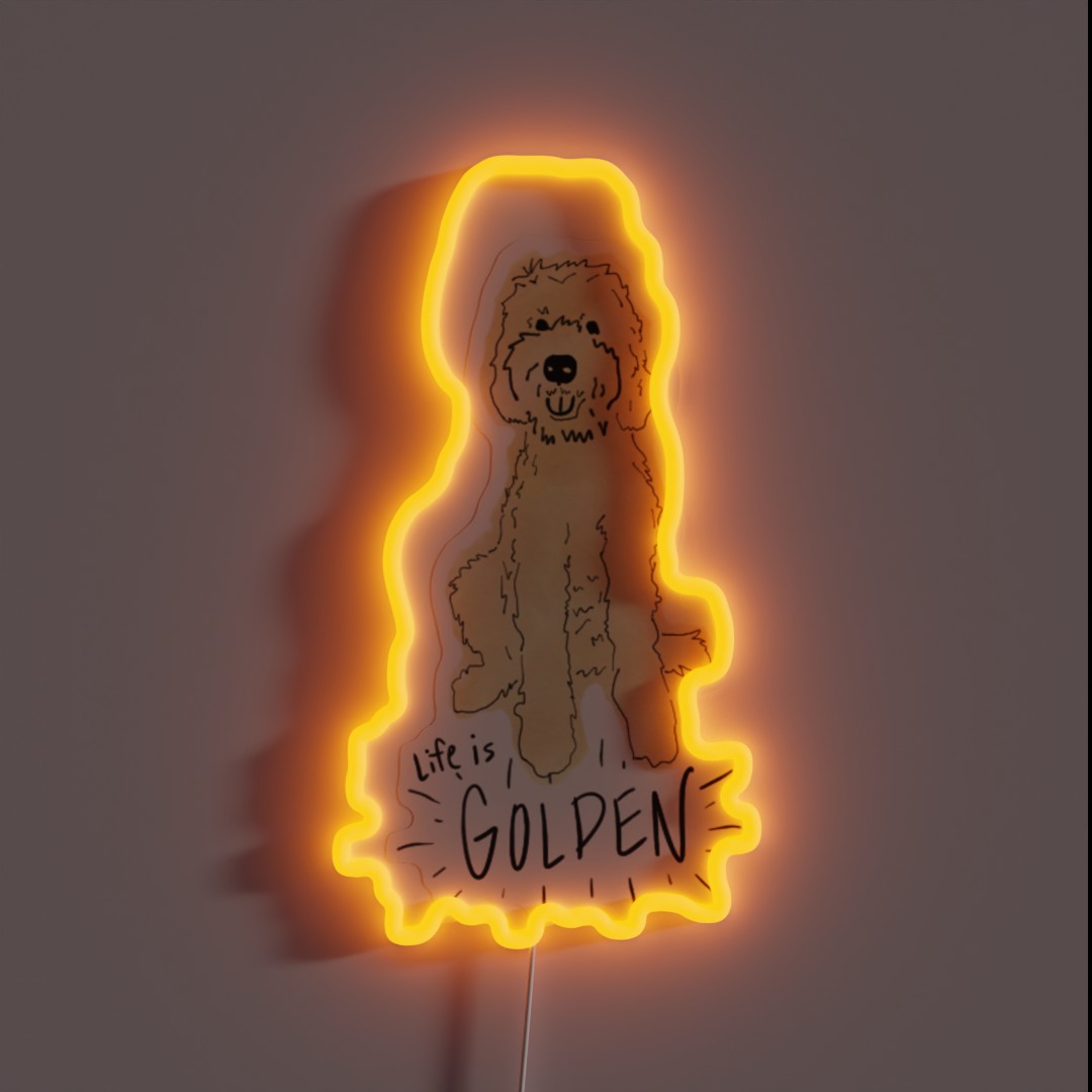 Life Is Golden Doodle RGB Neon Sign Life Is Golden Doodle RGB Neon Sign