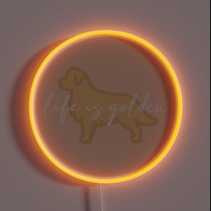 LIFE IS GOLDEN PINK RGB Neon Sign LIFE IS GOLDEN PINK RGB Neon Sign