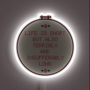 Life Is Short Jenna Marbles RGB Neon Sign