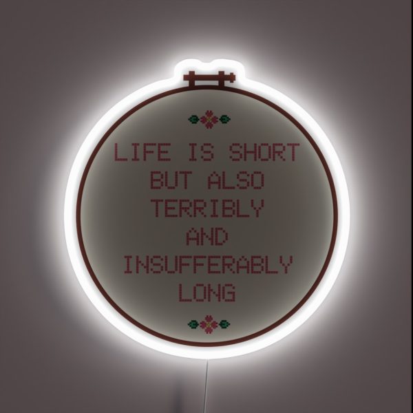 Life Is Short Jenna Marbles RGB Neon Sign