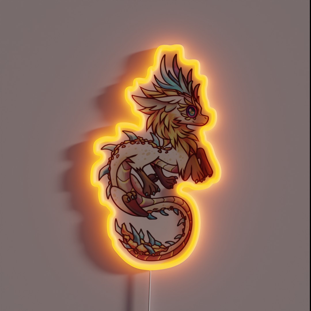 Light Dragon Chibi RGB Neon Sign Light Dragon Chibi RGB Neon Sign