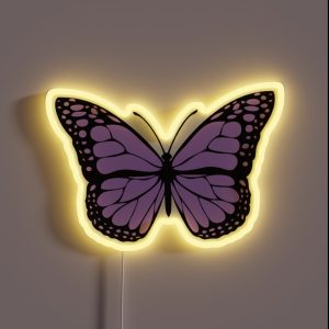 Light Purple Butterfly RGB Neon Sign