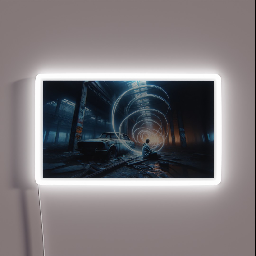 Light Trails AI Generated Art RGB Neon Sign Light Trails AI Generated Art RGB Neon Sign