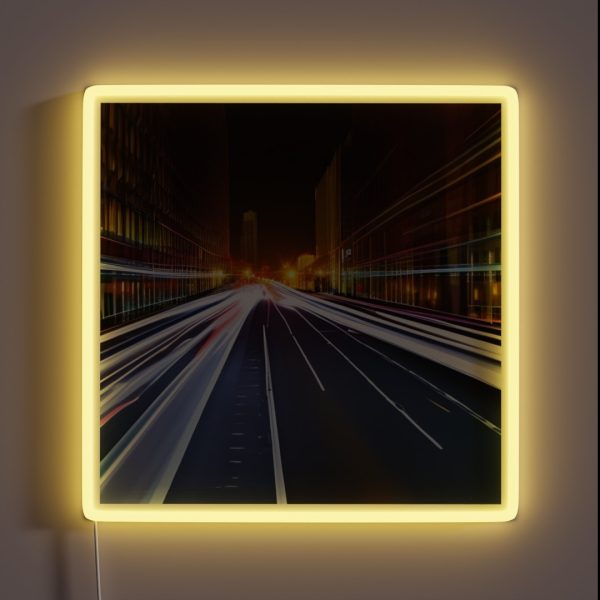 Light Trails City Streets RGB Neon Sign
