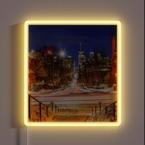 Light Trails Downtown Montreal RGB Neon Sign